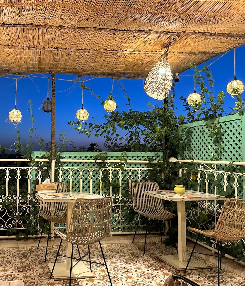 Terrace at dusk