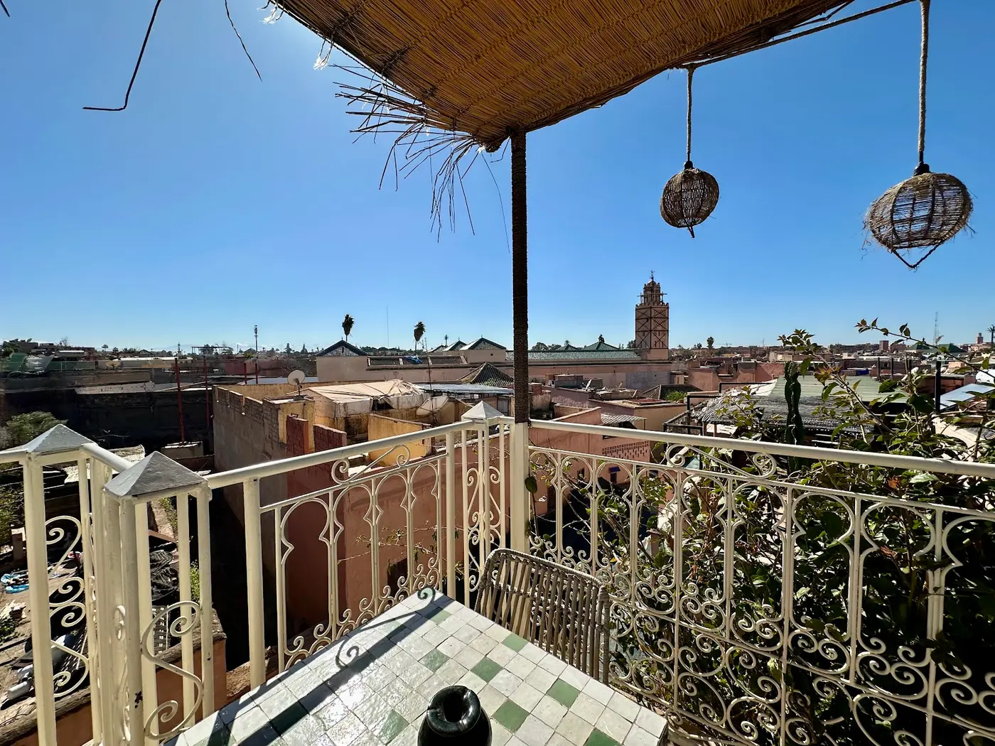 Rooftop view over the medina to the Koutoubia